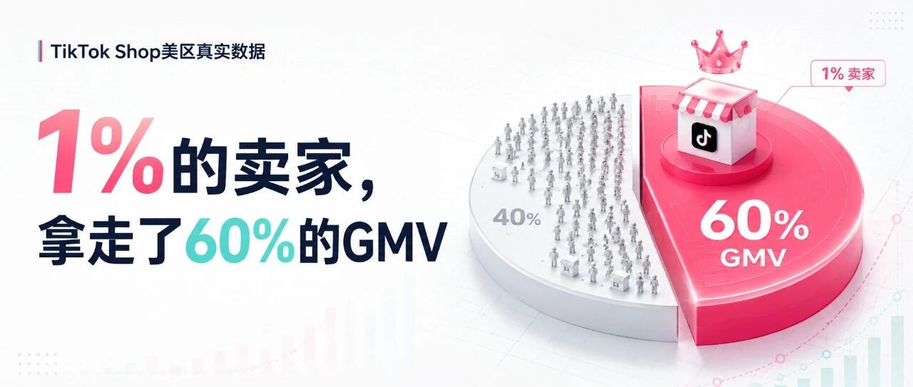 TikTok Shop美区真实数据曝光：1%的卖家，拿走了60%的GMV