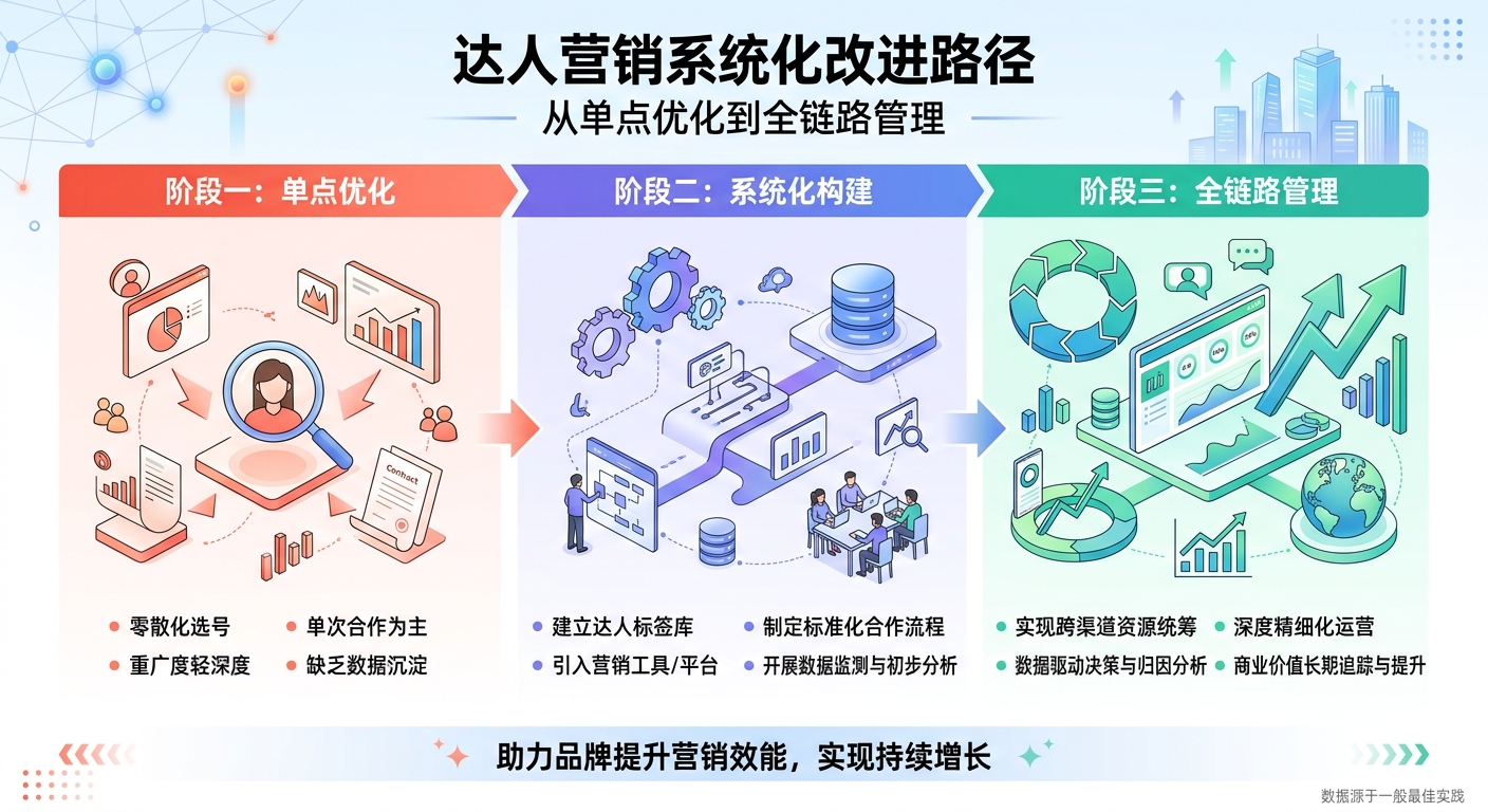 达人营销系统化改进路径:从单点优化到全链路管理