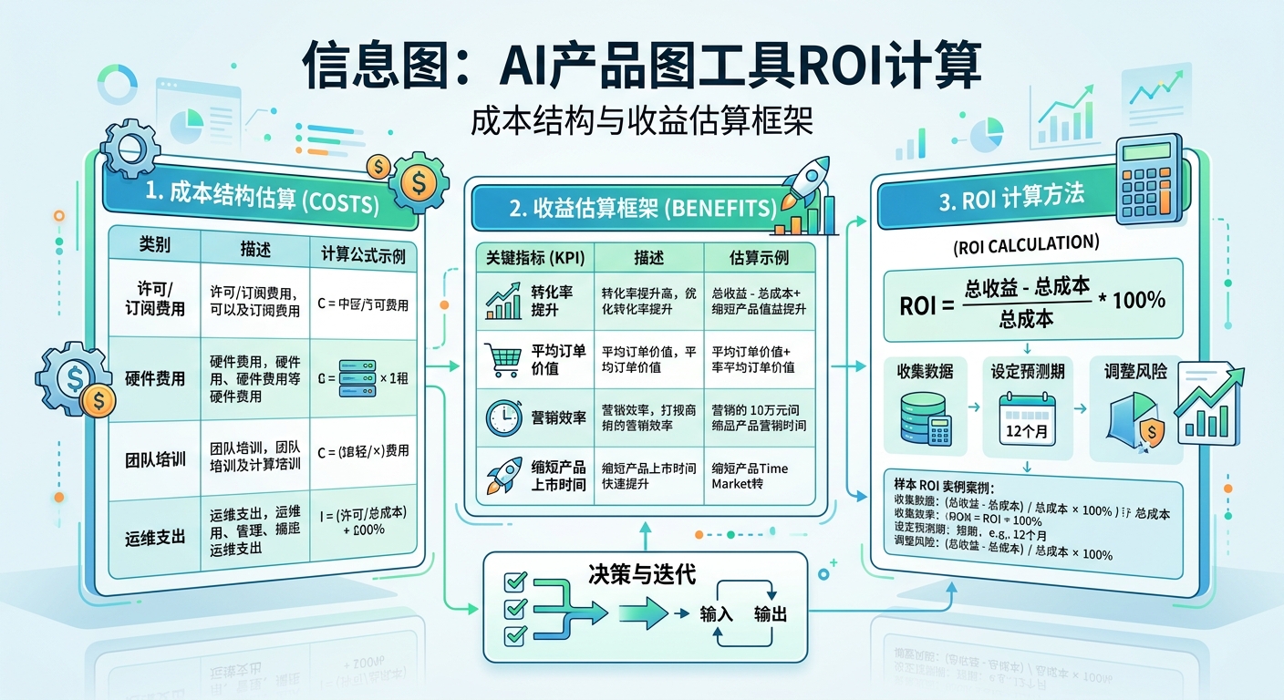 AI产品图工具ROI计算:成本结构与收益估算框架