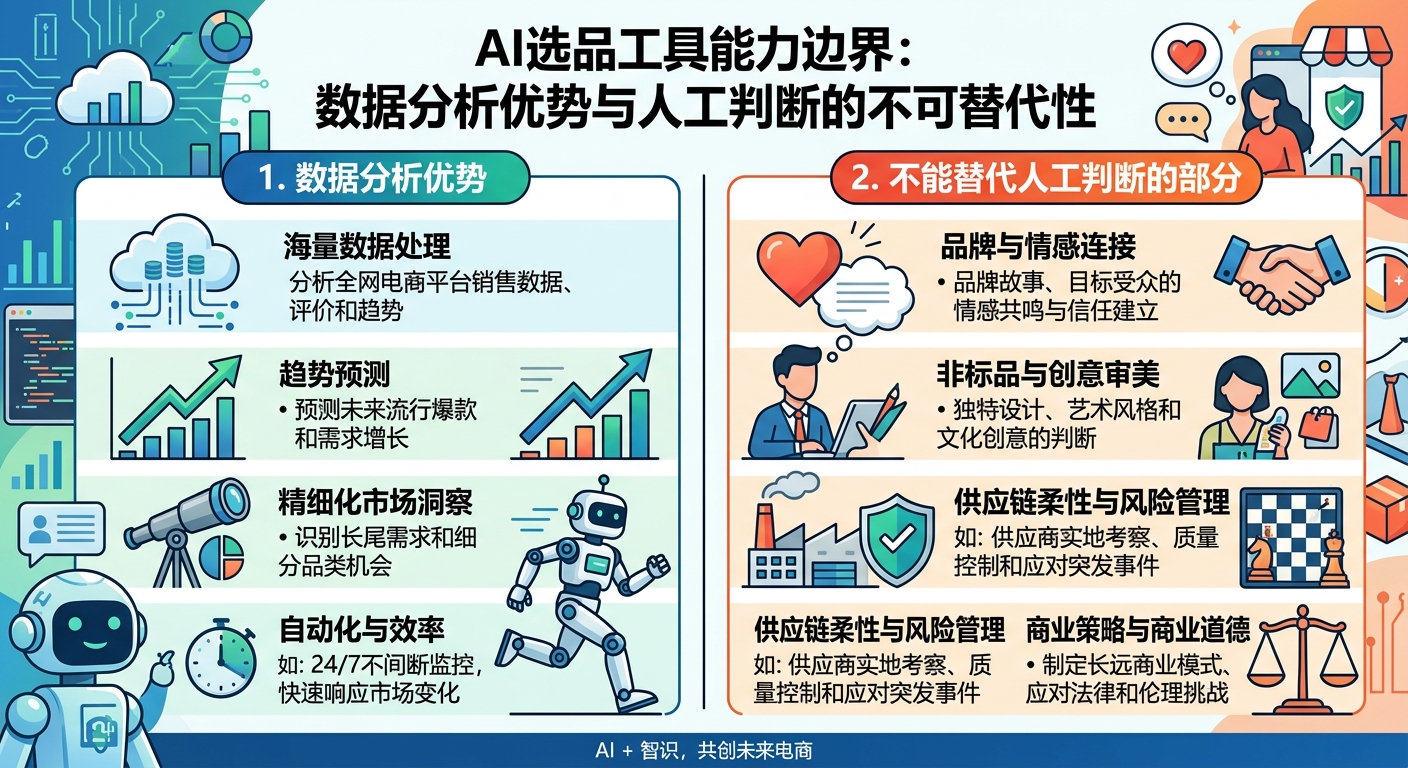 AI选品工具的能力边界:数据分析的优势和不能替代人工判断的部分