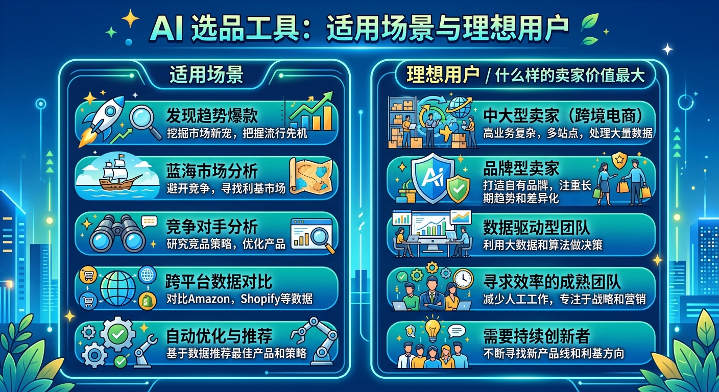 AI选品工具适用场景:什么样的卖家用起来价值最大