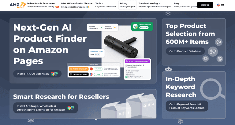 AMZScout AI工具产品调研界面